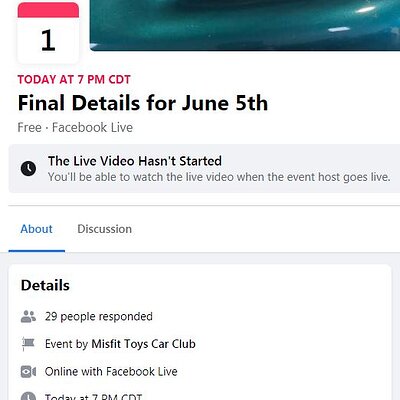 7pm Facebook Live Misfit Update.JPG